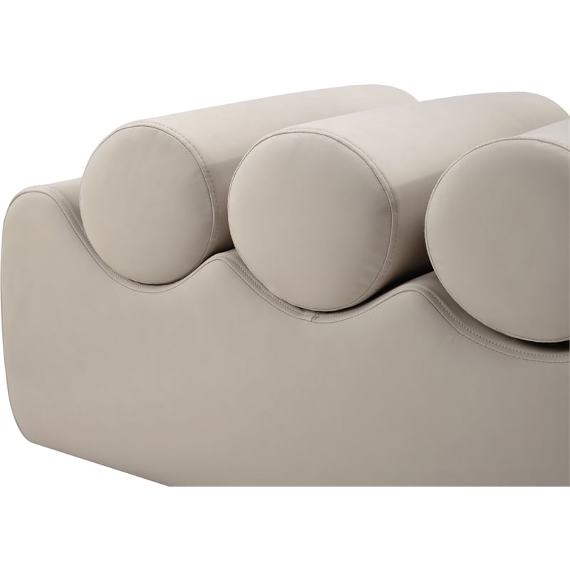 Meridian Furniture Rumble Taupe Vegan Leather Bench