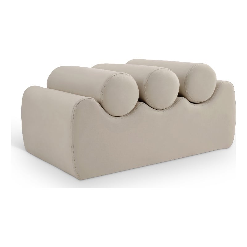 Meridian Furniture Rumble Taupe Vegan Leather Bench