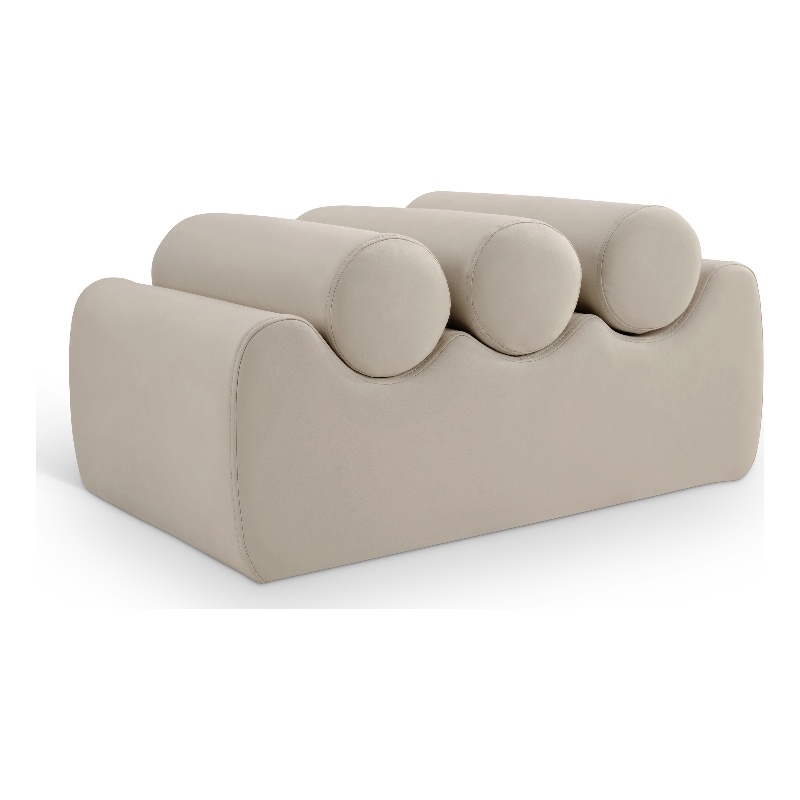 Meridian Furniture Rumble Taupe Vegan Leather Bench