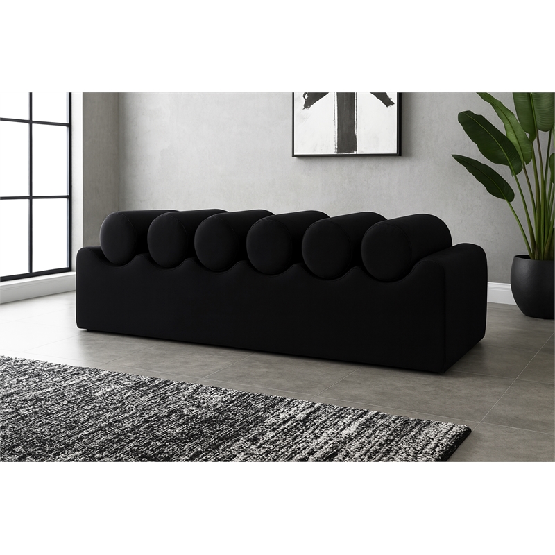 Meridian Furniture Rumble Black Vegan Leather Bench