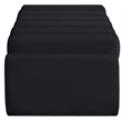 Meridian Furniture Rumble Black Vegan Leather Bench