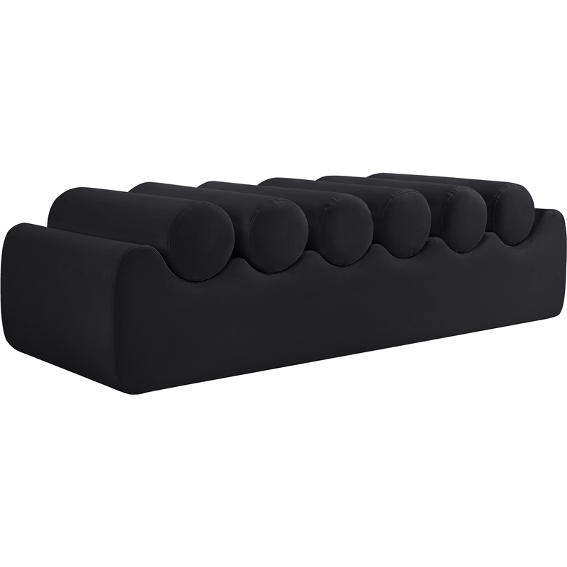 Meridian Furniture Rumble Black Vegan Leather Bench