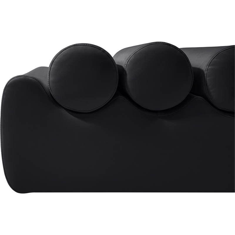 Meridian Furniture Rumble Black Vegan Leather Bench