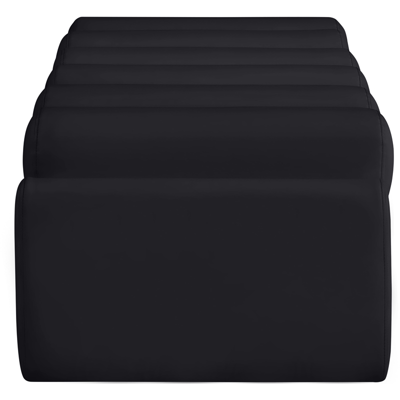 Meridian Furniture Rumble Black Vegan Leather Bench