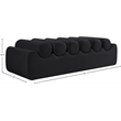 Meridian Furniture Rumble Black Vegan Leather Bench