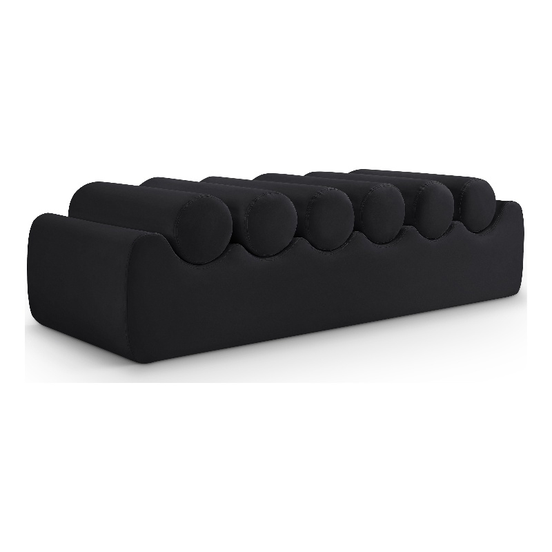 Meridian Furniture Rumble Black Vegan Leather Bench