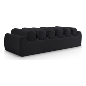 Meridian Furniture Rumble Black Vegan Leather Bench