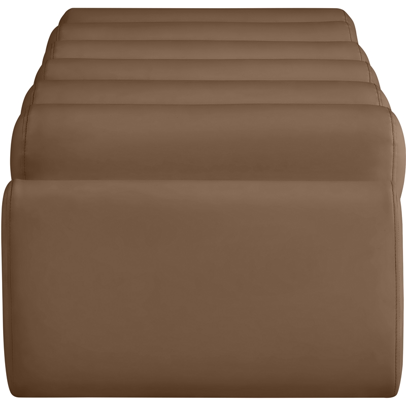 Meridian Furniture Rumble Brown Vegan Leather Bench