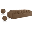 Meridian Furniture Rumble Brown Vegan Leather Bench