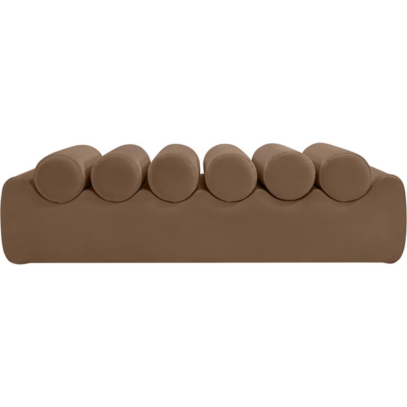 Meridian Furniture Rumble Brown Vegan Leather Bench