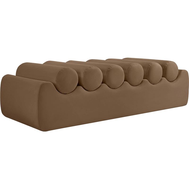 Meridian Furniture Rumble Brown Vegan Leather Bench