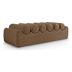 Meridian Furniture Rumble Brown Vegan Leather Bench