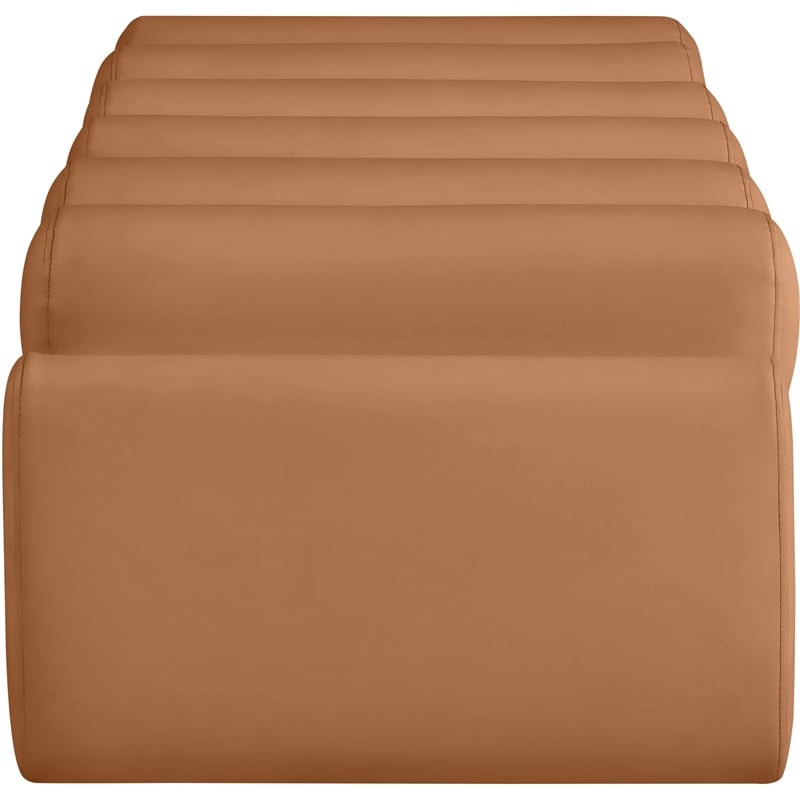 Meridian Furniture Rumble Cognac Vegan Leather Bench