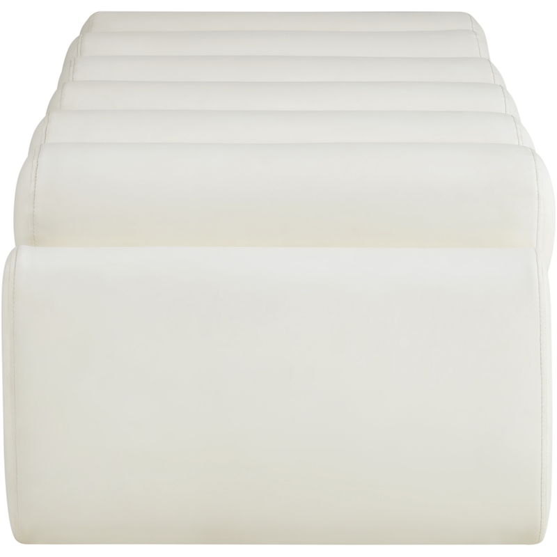 Meridian Furniture Rumble Cream Vegan Leather Bench