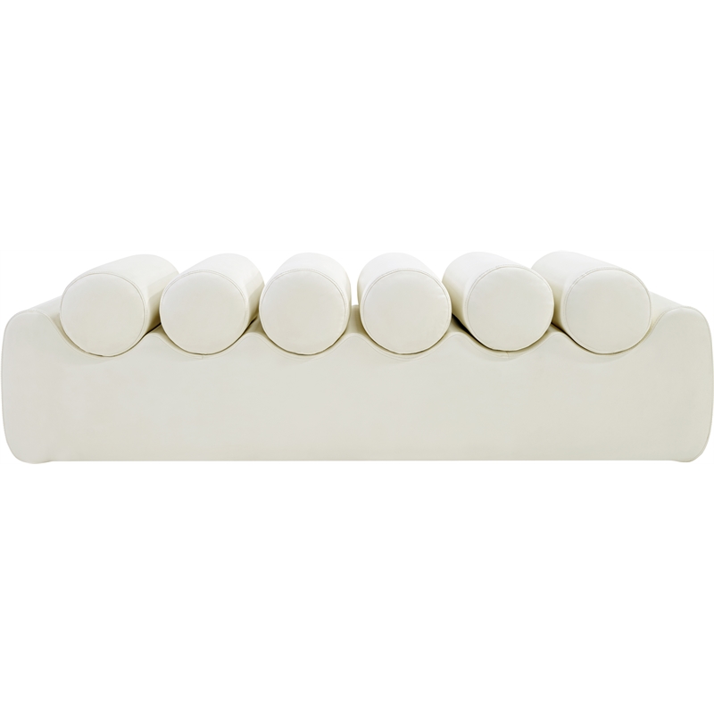 Meridian Furniture Rumble Cream Vegan Leather Bench