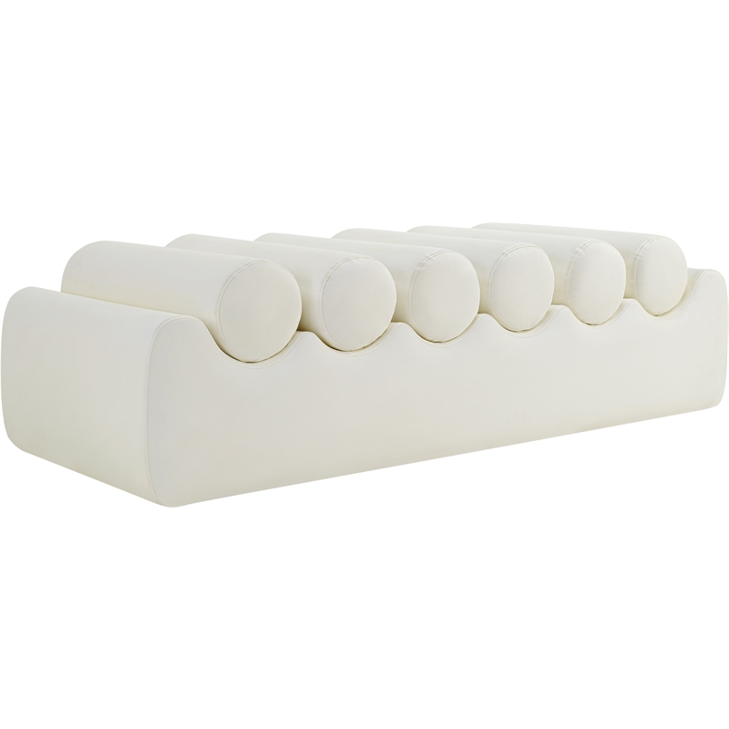 Meridian Furniture Rumble Cream Vegan Leather Bench