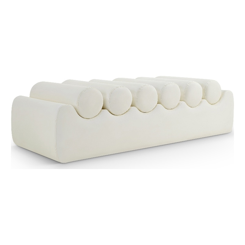 Meridian Furniture Rumble Cream Vegan Leather Bench