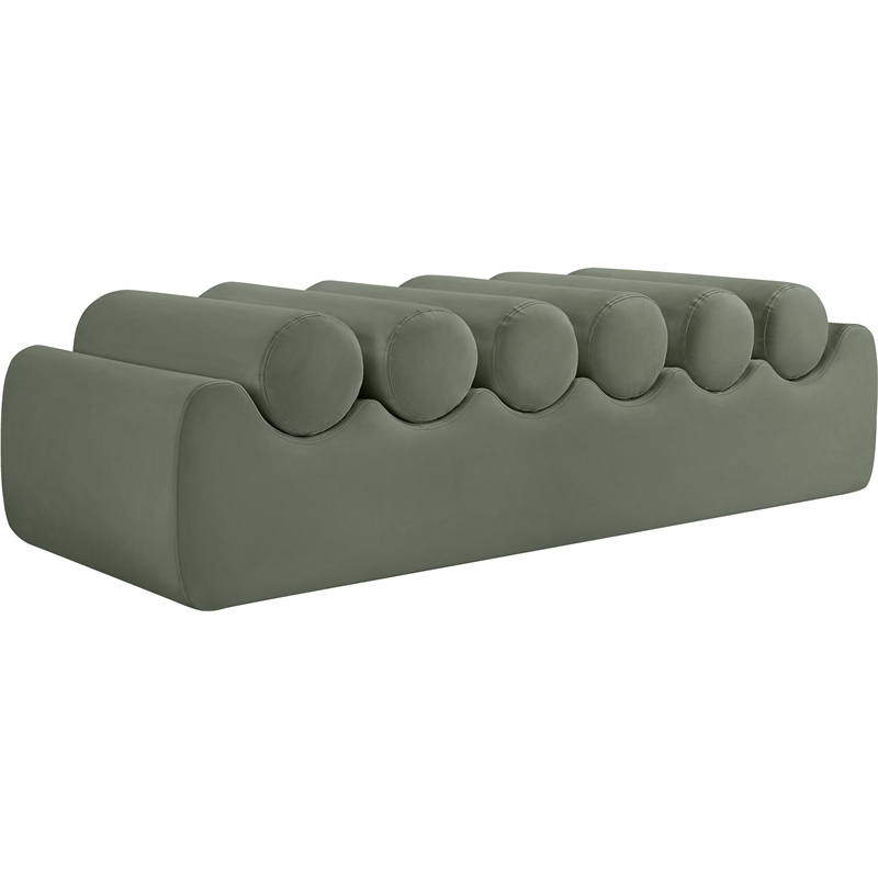 Meridian Furniture Rumble Green Vegan Leather Bench