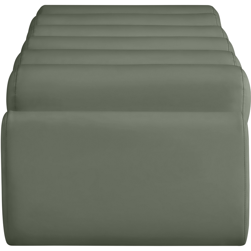 Meridian Furniture Rumble Green Vegan Leather Bench