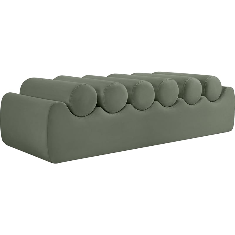 Meridian Furniture Rumble Green Vegan Leather Bench