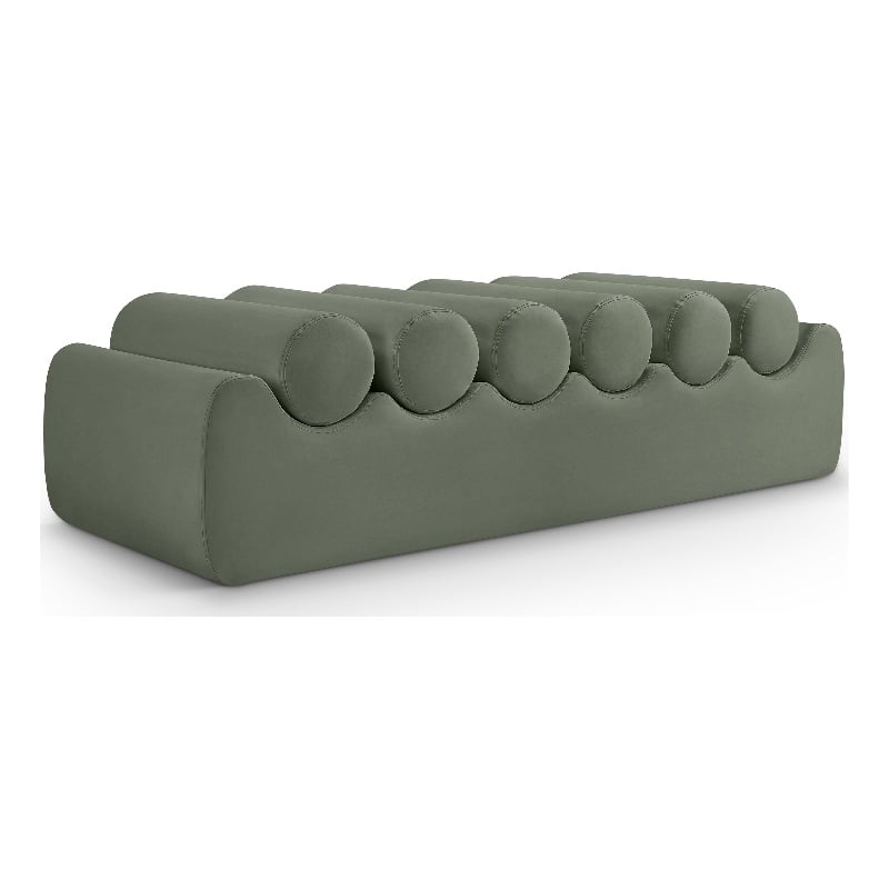 Meridian Furniture Rumble Green Vegan Leather Bench