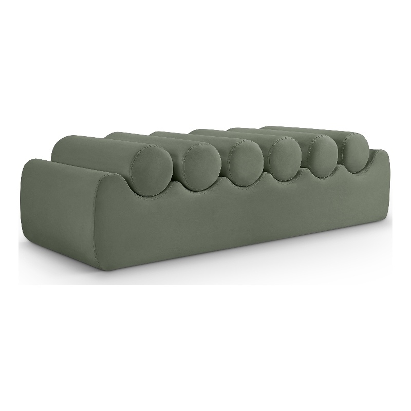 Meridian Furniture Rumble Green Vegan Leather Bench