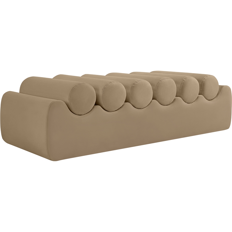 Meridian Furniture Rumble Tan Vegan Leather Bench