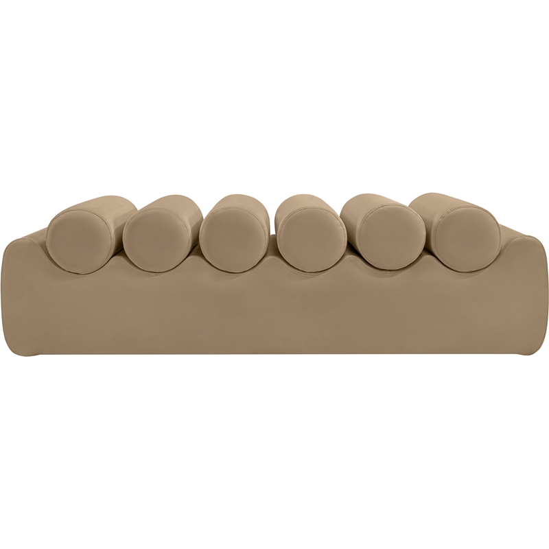 Meridian Furniture Rumble Tan Vegan Leather Bench