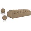 Meridian Furniture Rumble Tan Vegan Leather Bench