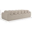 Meridian Furniture Rumble Taupe Vegan Leather Bench