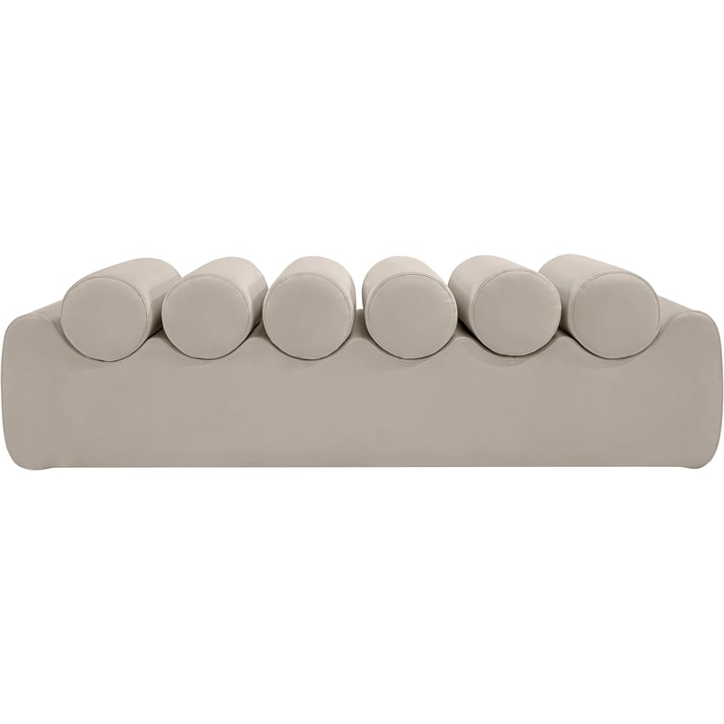 Meridian Furniture Rumble Taupe Vegan Leather Bench