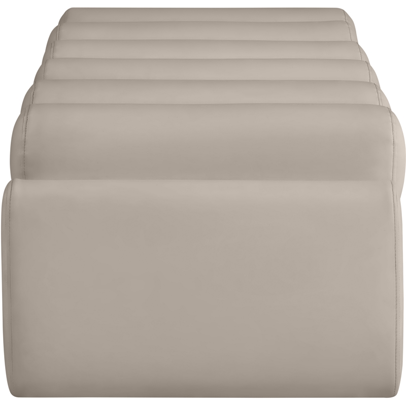 Meridian Furniture Rumble Taupe Vegan Leather Bench