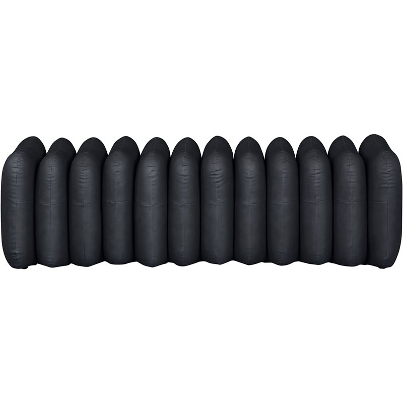 Meridian Furniture Atticus Black Vegan Leather Bench