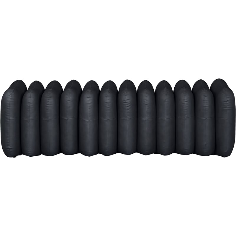 Meridian Furniture Atticus Black Vegan Leather Bench