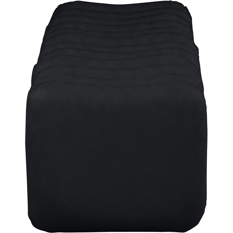Meridian Furniture Atticus Black Vegan Leather Bench