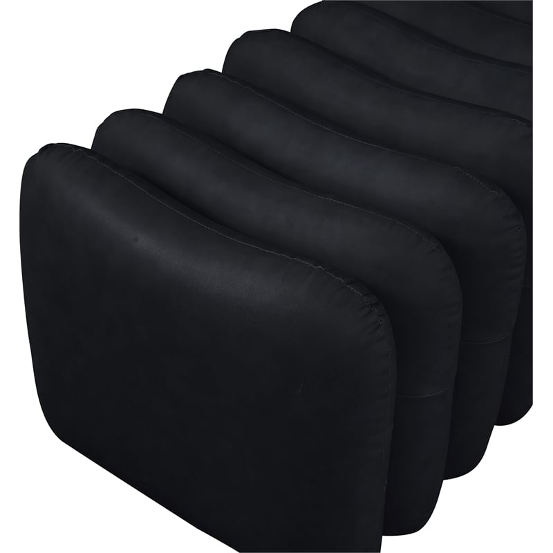 Meridian Furniture Atticus Black Vegan Leather Bench