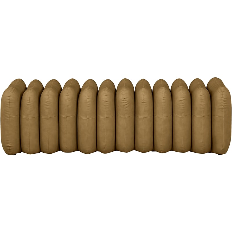 Meridian Furniture Atticus Brown Vegan Leather Bench