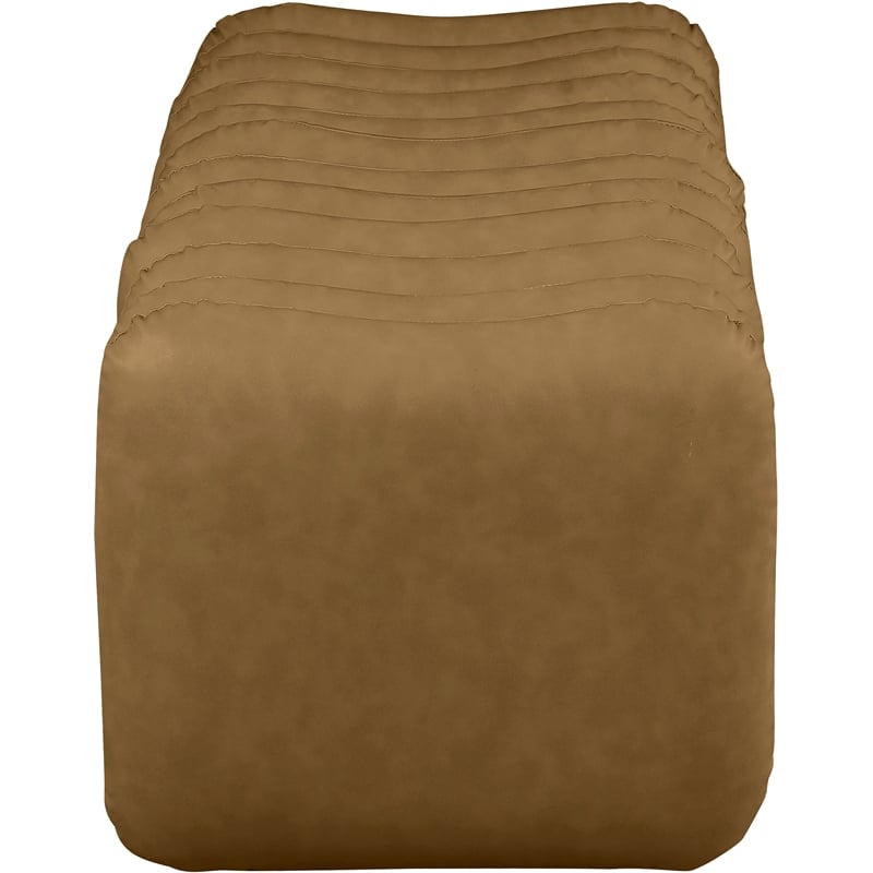 Meridian Furniture Atticus Brown Vegan Leather Bench