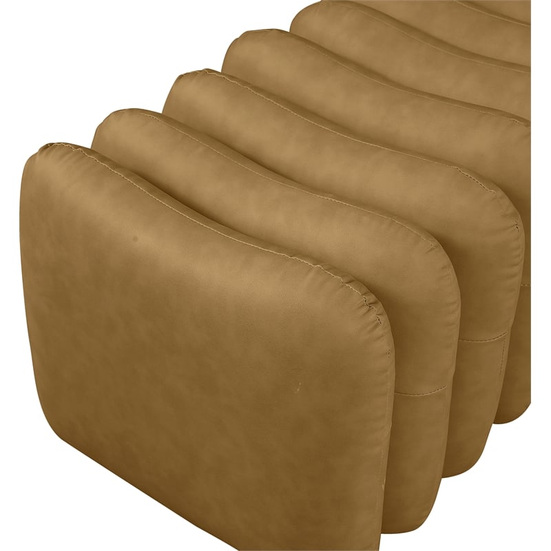 Meridian Furniture Atticus Brown Vegan Leather Bench