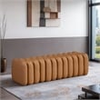 Meridian Furniture Atticus Cognac Vegan Leather Bench