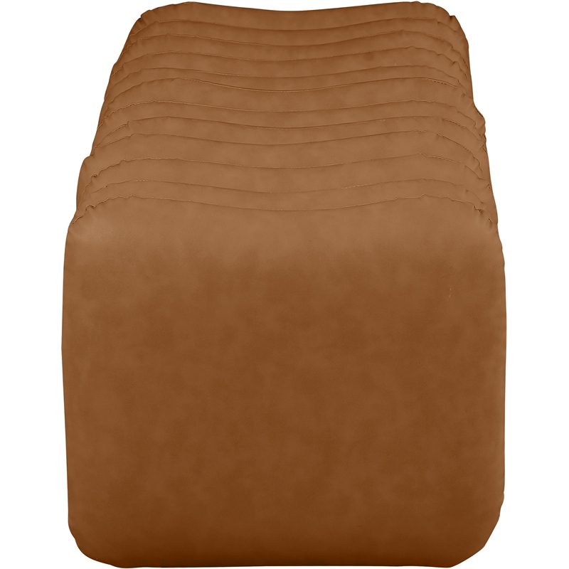 Meridian Furniture Atticus Cognac Vegan Leather Bench