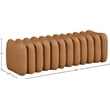 Meridian Furniture Atticus Cognac Vegan Leather Bench