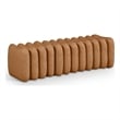Meridian Furniture Atticus Cognac Vegan Leather Bench