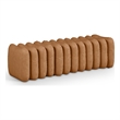 Meridian Furniture Atticus Cognac Vegan Leather Bench