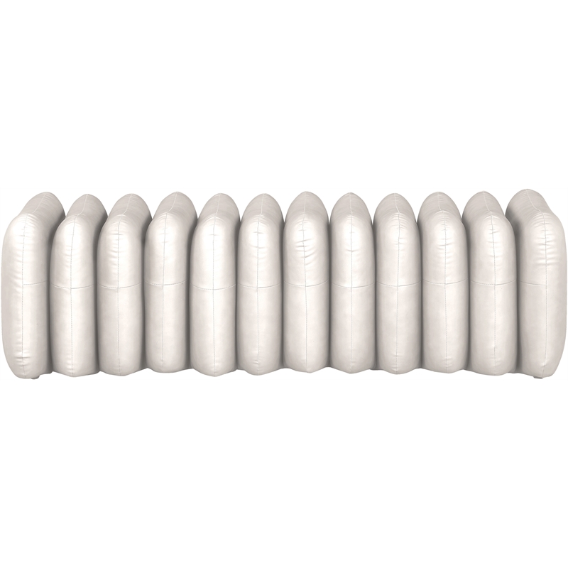 Meridian Furniture Atticus Cream Vegan Leather Bench