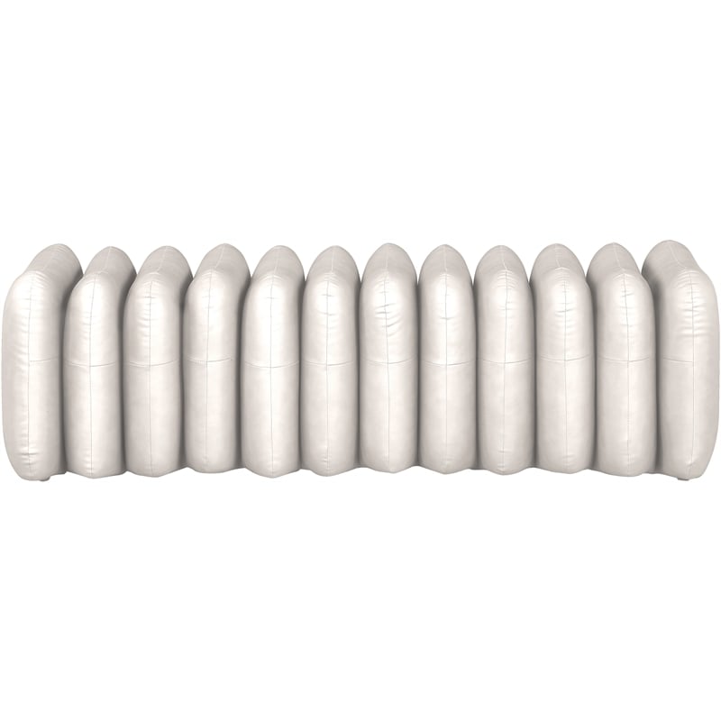 Meridian Furniture Atticus Cream Vegan Leather Bench