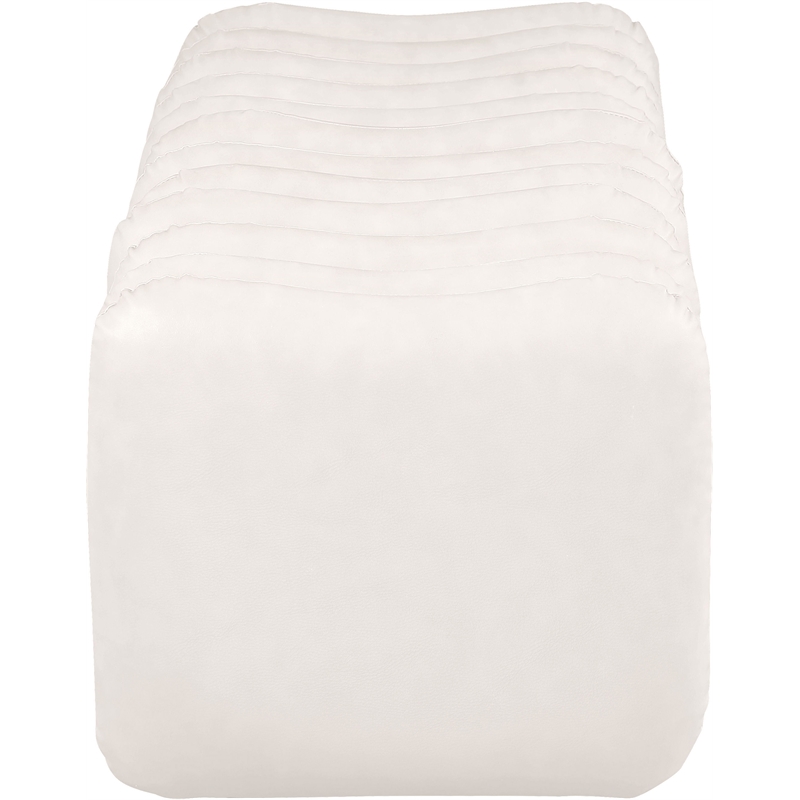 Meridian Furniture Atticus Cream Vegan Leather Bench