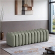 Meridian Furniture Atticus Green Vegan Leather Bench