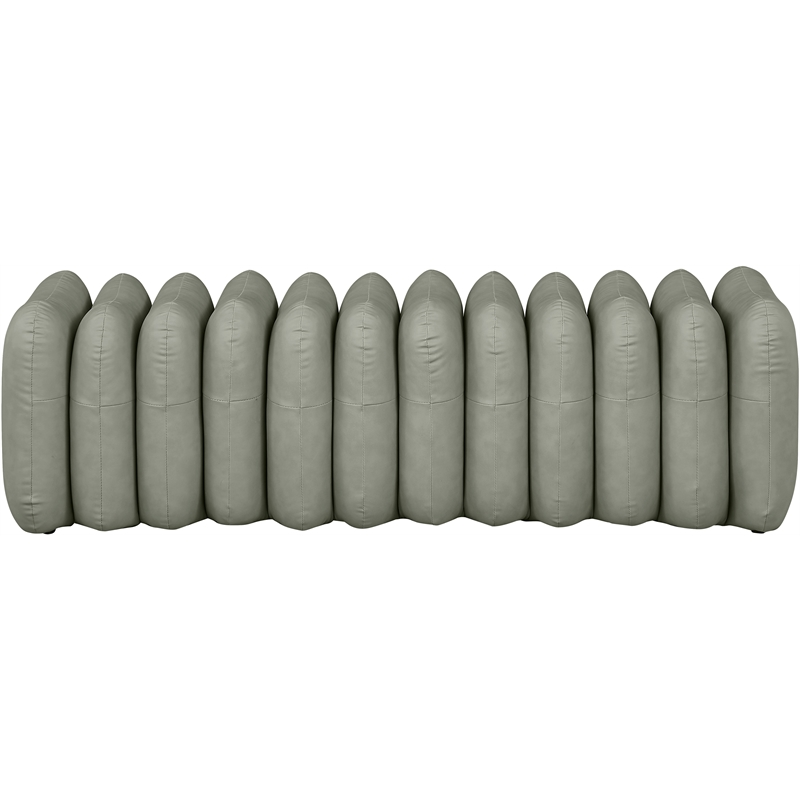 Meridian Furniture Atticus Green Vegan Leather Bench