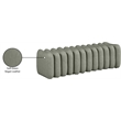 Meridian Furniture Atticus Green Vegan Leather Bench